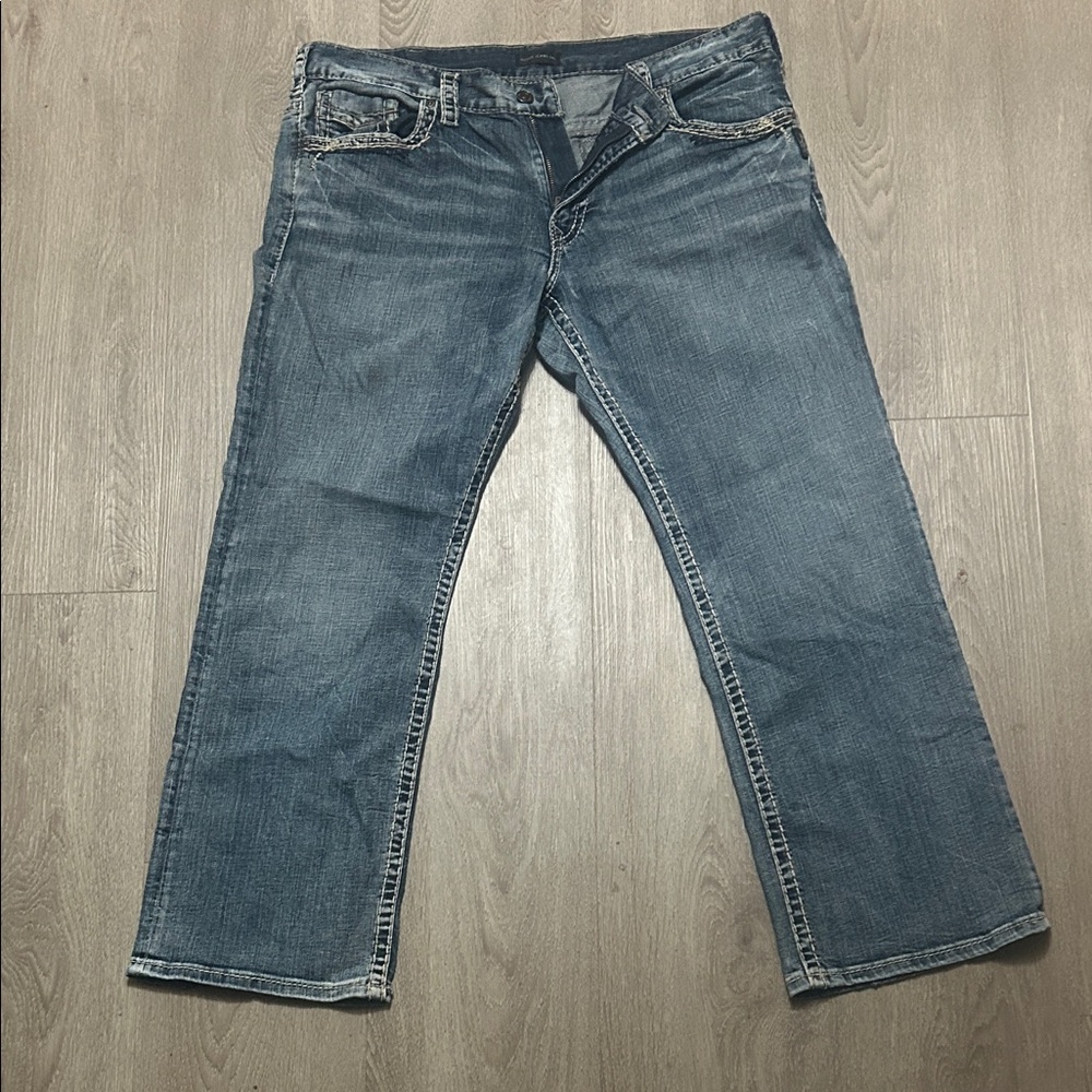 Silver Jeans Men's Straight Fit Blue Denim
